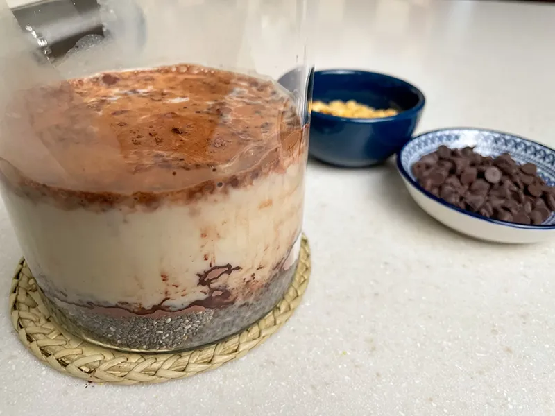 include all the wet ingredients in a container