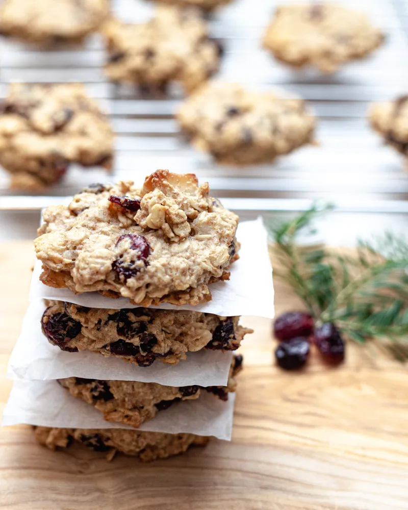 Cranberry & Macadamia Oat Cookies