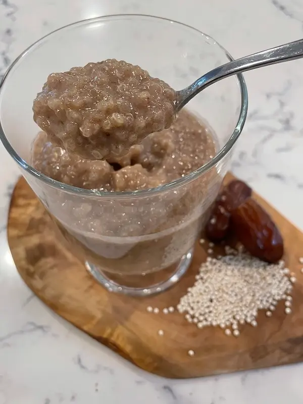 Salted Caramel Quinoa Pudding