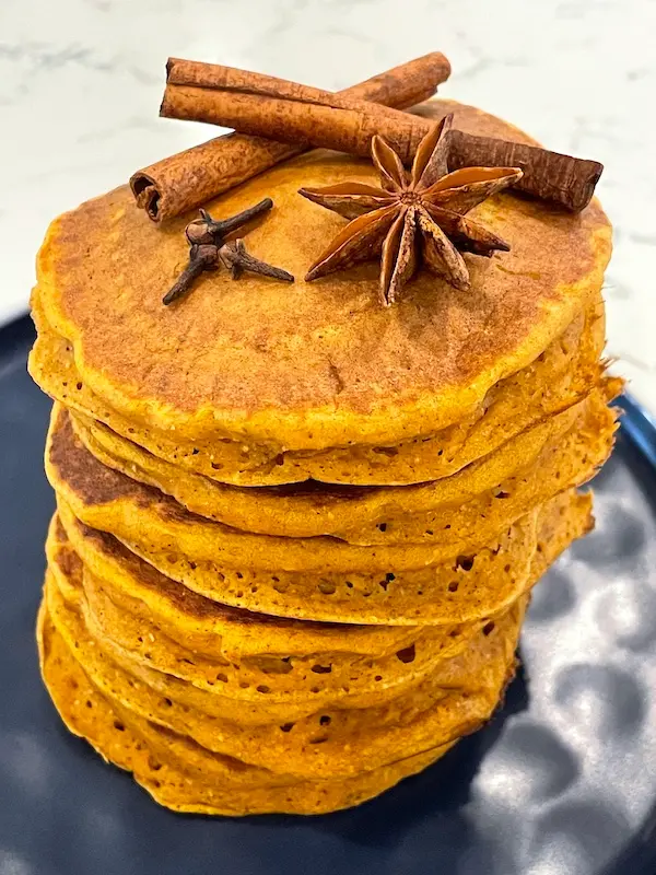 Fluffy Pumpkin Chai Pancakes